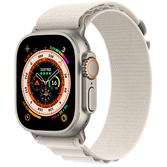 Apple Watch Ultra 49mm Alpine Blanco Estrella Talle M Titanio