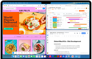 MacBook Air con varias apps abiertas