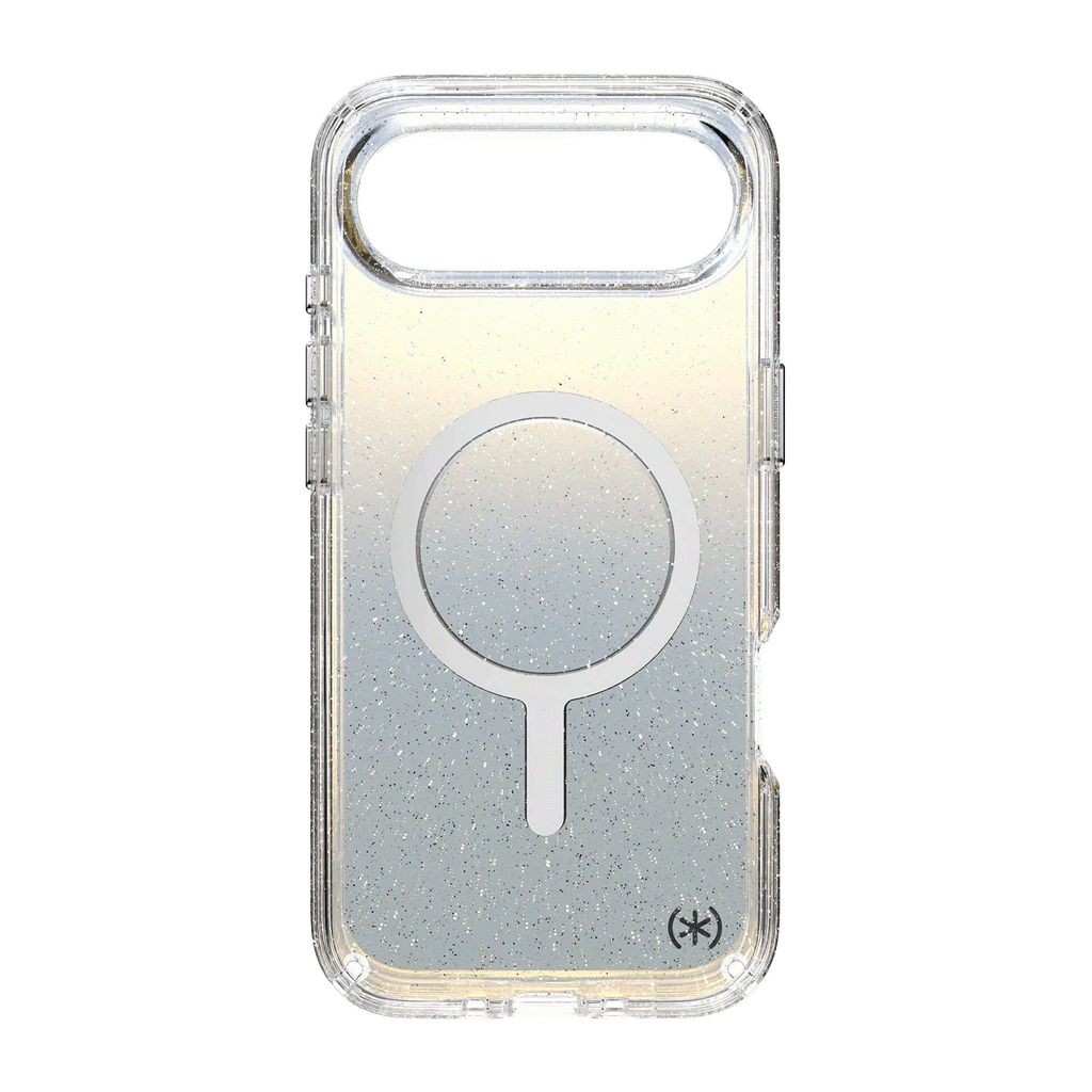 Speck Presidio Lux con MagSafe para iPhone 17 Air - Hyper Glitter Espejado/Plata Metalico