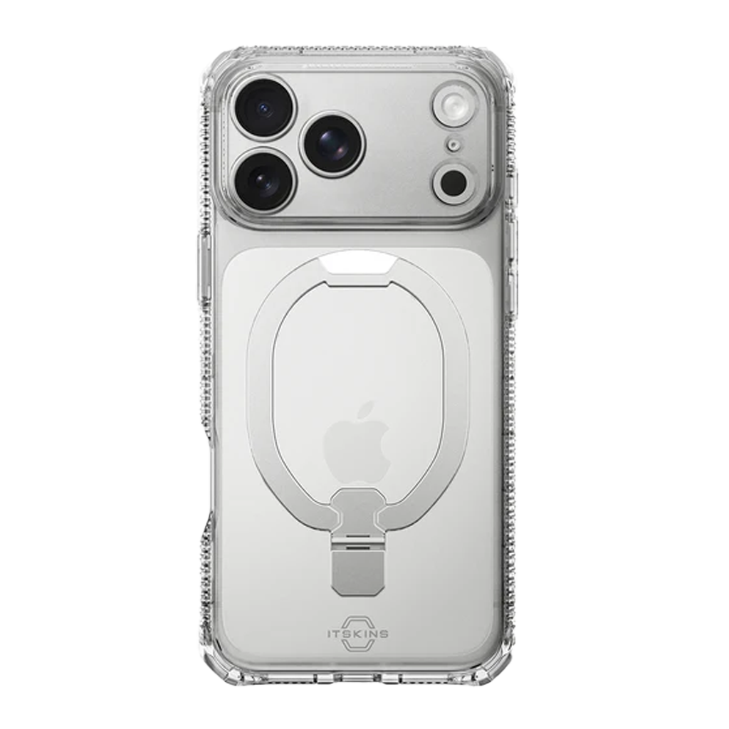 Itskins Hybrid R Vapor Stand Funda con Magsafe para iPhone 17 Pro Max - Transparente