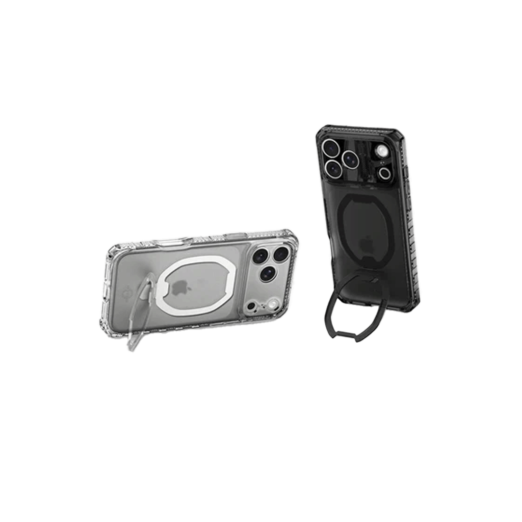 Itskins Hybrid R Vapor Stand Funda con Magsafe para iPhone 17 - Transparente