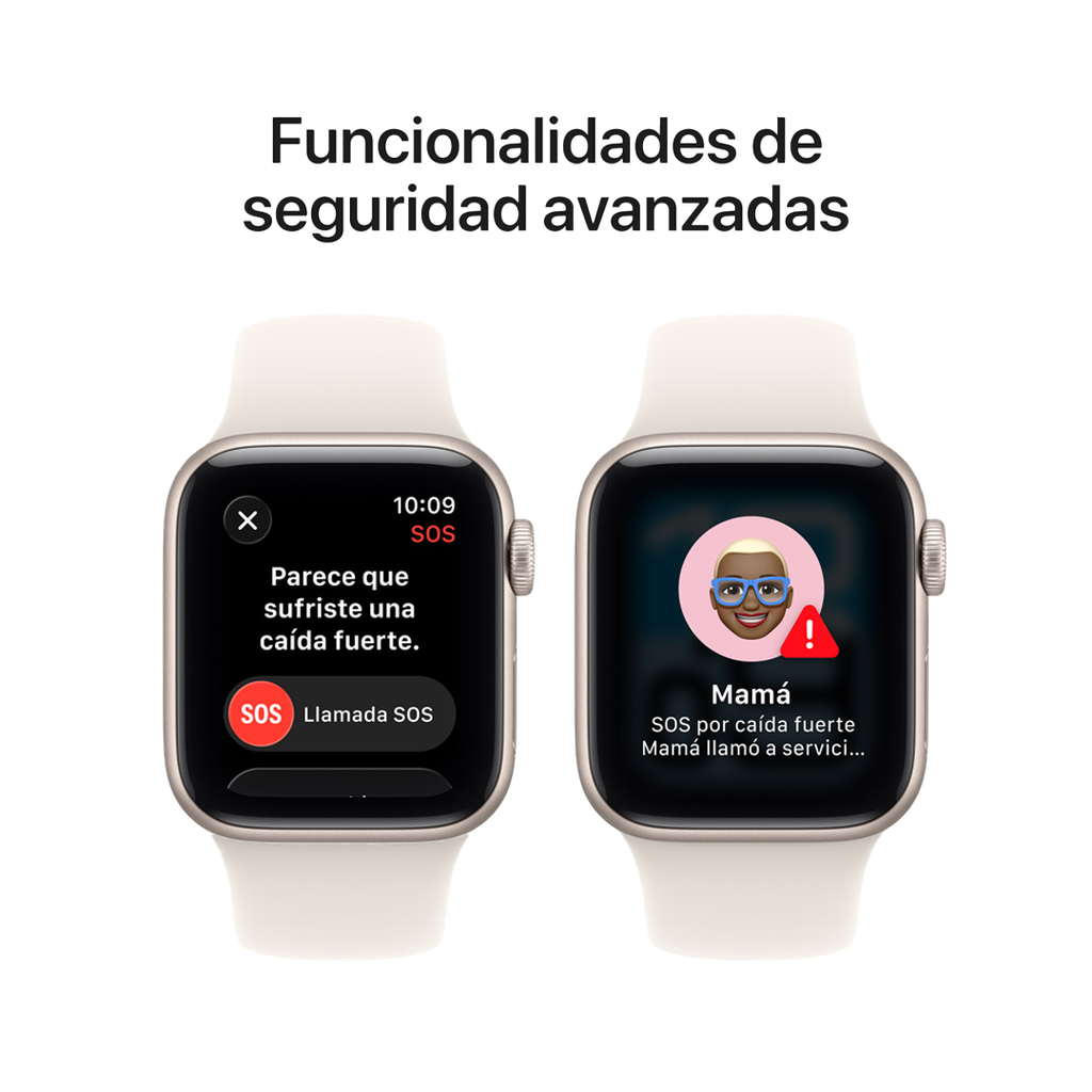 Apple Watch SE 3 GPS 44mm - Caja de Aluminio Blanco Estrella - Banda Deportiva Blanco Estrella