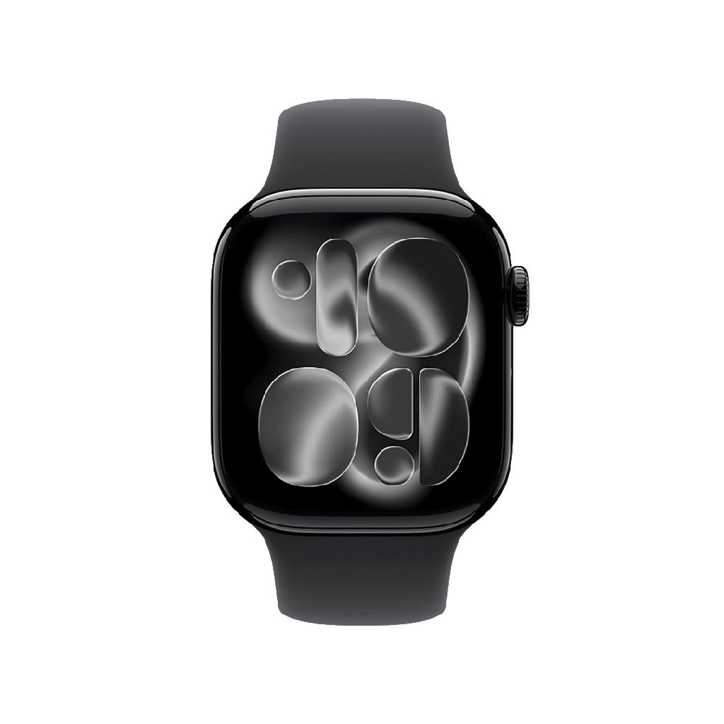 Apple Watch Series 11 (GPS) 42 mm - Caja de Aluminio Negro Azabache - Banda Deportiva Negra - S/M