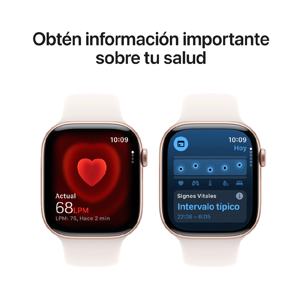 Apple Watch Series 11 (GPS) 46 mm - Caja de Aluminio Oro Rosa - Banda Deportiva Rosado Rubor - S/M