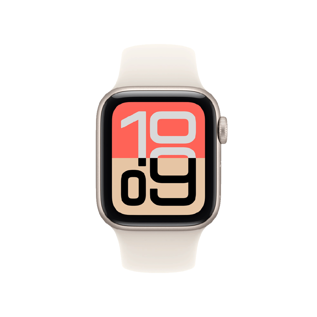 Apple Watch SE 3 (GPS) 44mm - Caja de Aluminio Blanco Estelar - Banda Deportiva Blanco Estelar S/M
