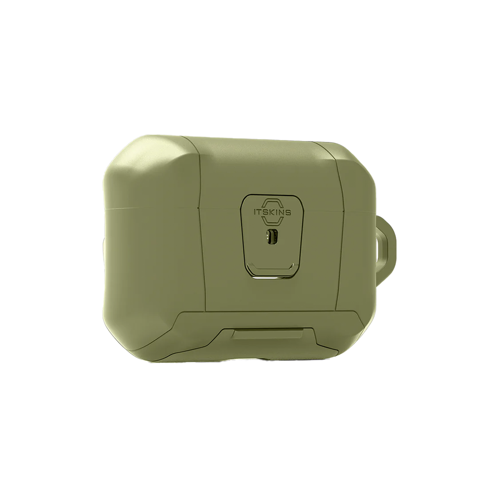 Funda Hybrid Stand Pro de Itskins para AirPods Pro 3 - Verde oliva