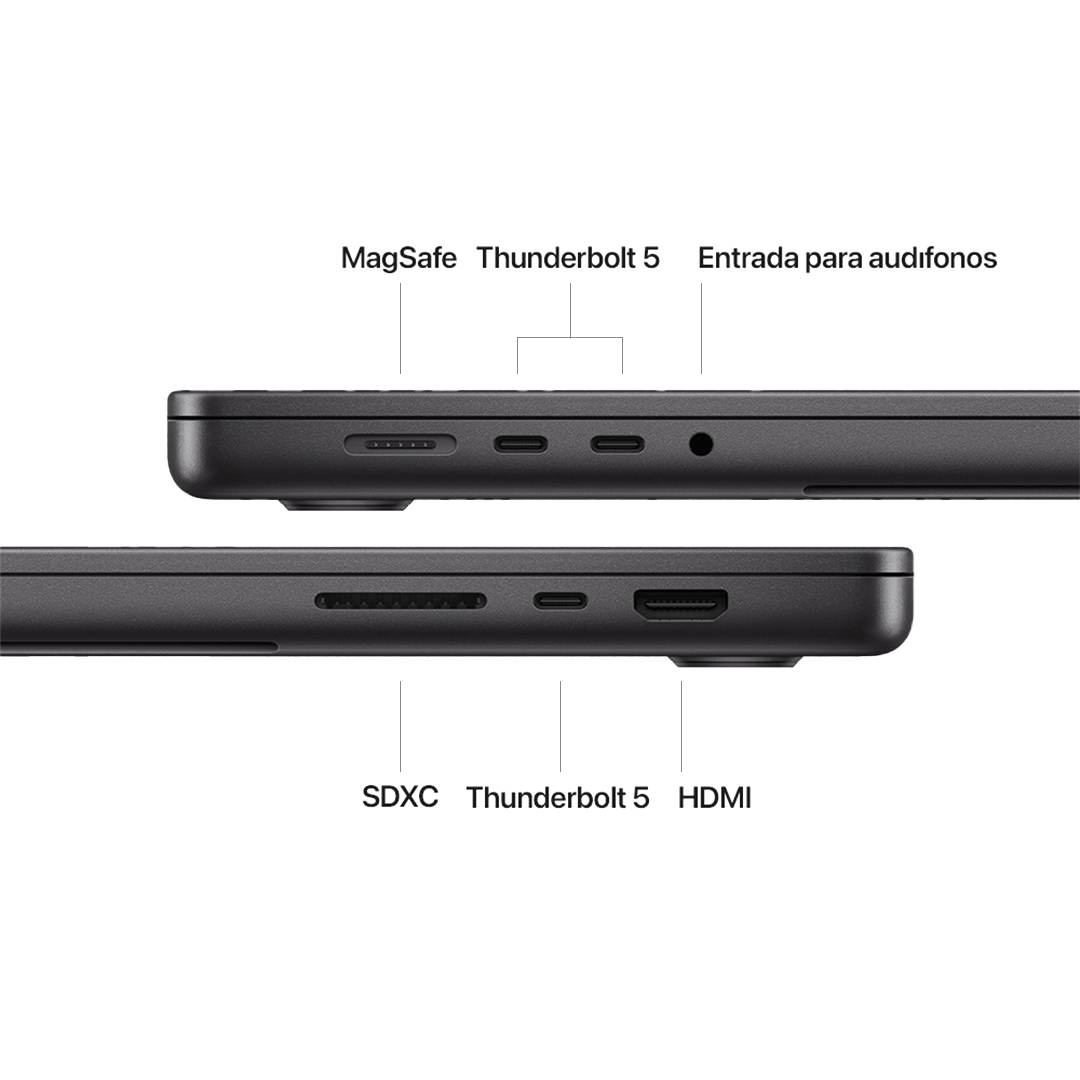 MacBook Pro 16" M4 Max - 14 CPU, 32 GPU, 36 GB, 1 TB - Negro Espacial