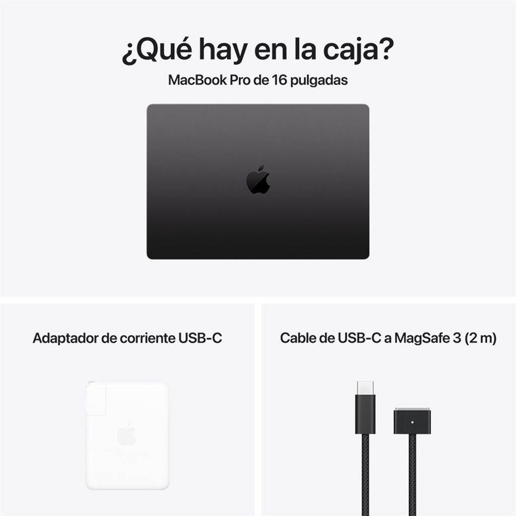 MacBook Pro 16" M4 Max - 14 CPU, 32 GPU, 36 GB, 1 TB - Negro Espacial