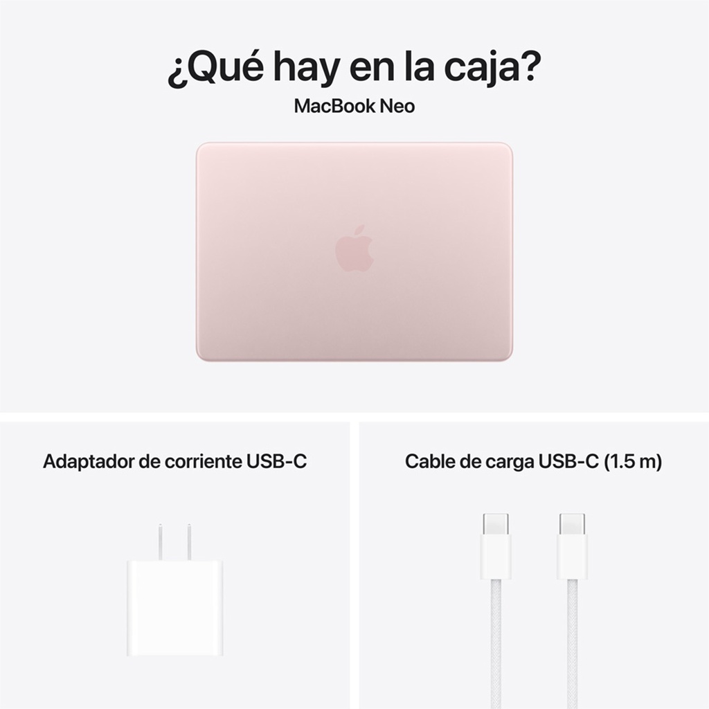 MacBook Neo 13" A18 Pro - 6 CPU, 5 GPU, 8GB, 256 GB, Magic Keyboard - Rosa rubor