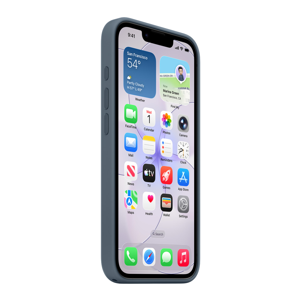 Funda de silicona con MagSafe de Apple para iPhone 17e - Azul ancla