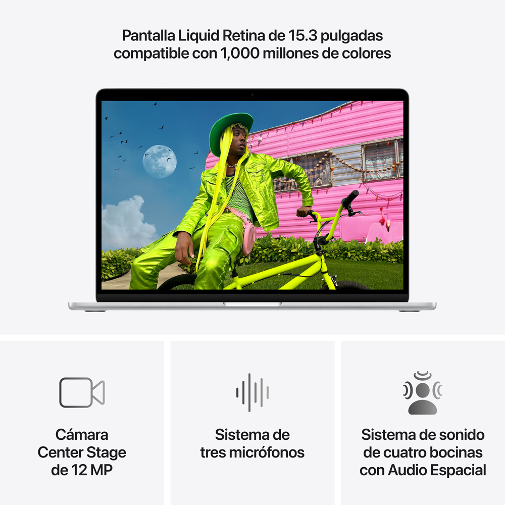MacBook Air 15" M5 - 10 CPU, 10 GPU, 16GB, 1TB - Plata