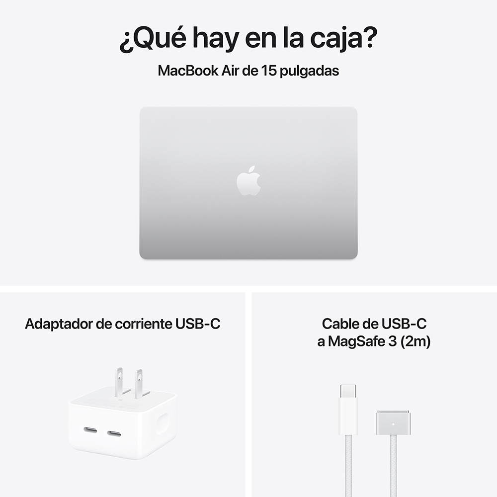 MacBook Air 15" M5 - 10 CPU, 10 GPU, 24GB, 1TB - Plata
