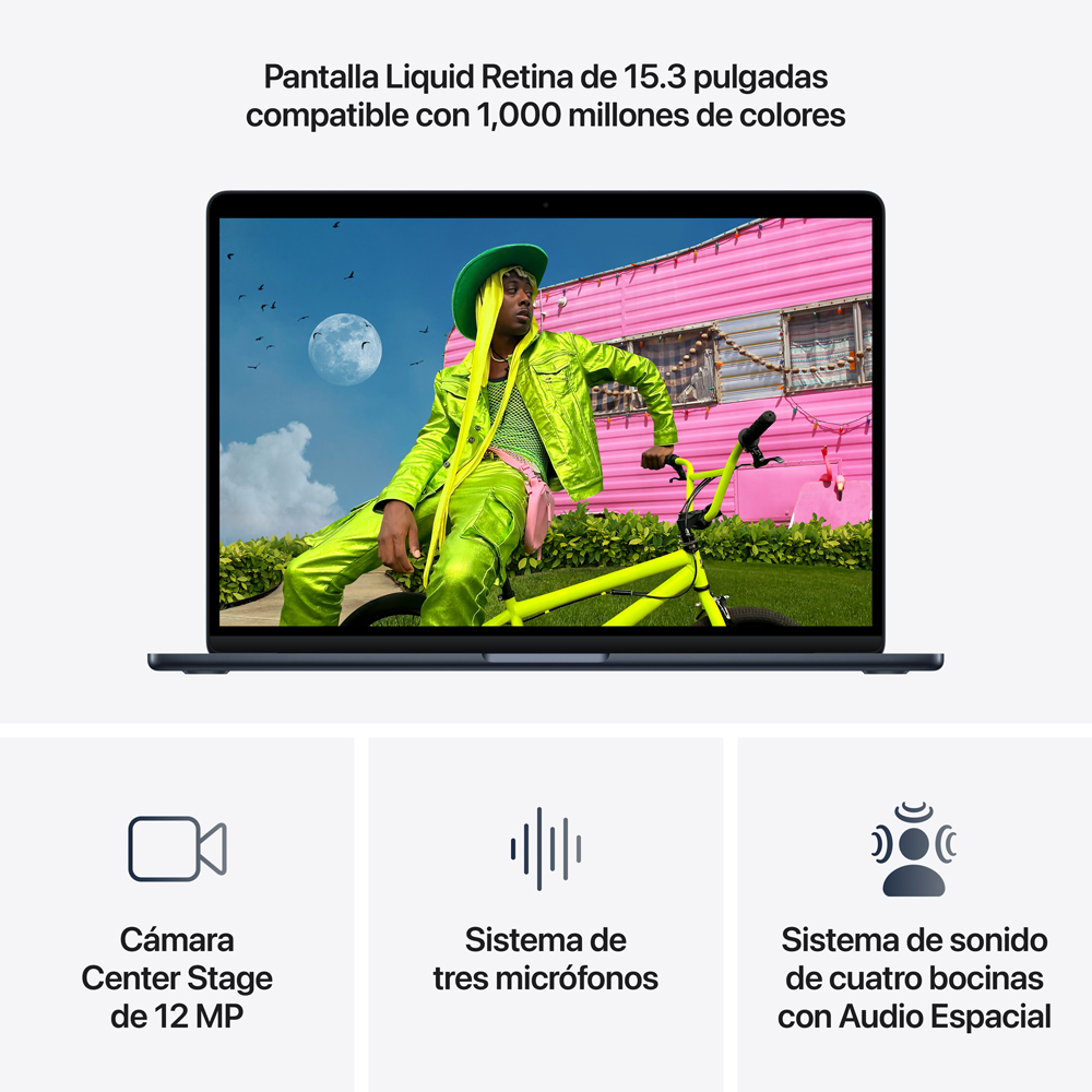 MacBook Air 15" M5 - 10 CPU, 10 GPU, 24GB, 1TB - Medianoche