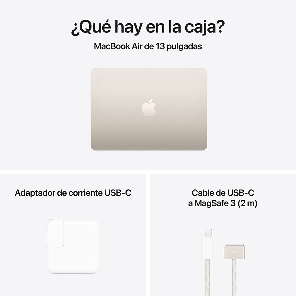 MacBook Air 13" M5 - 10 CPU, 8 GPU, 16GB, 512GB - Blanco estelar