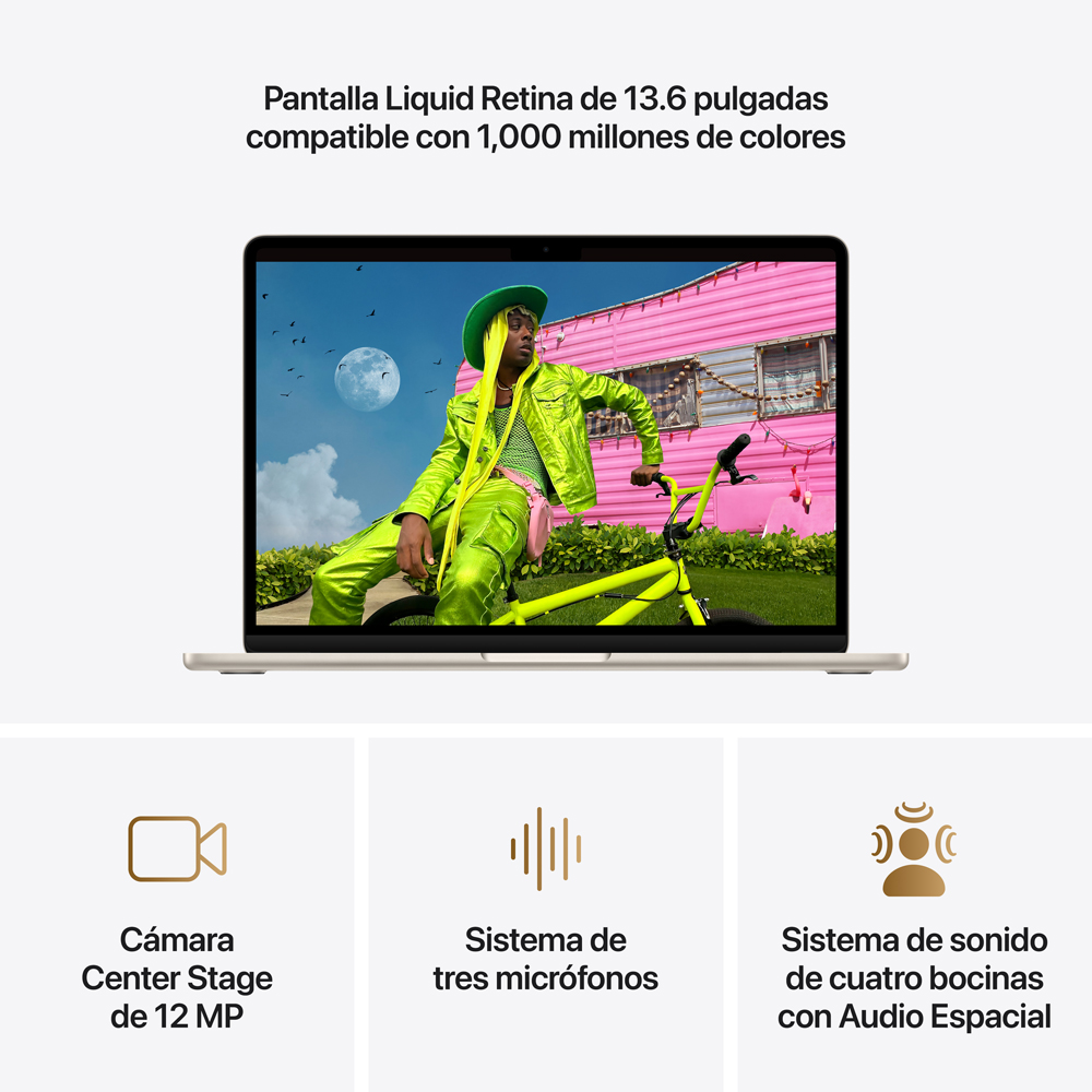 MacBook Air 13" M5 - 10 CPU, 10 GPU, 16GB, 1TB - Blanco estelar
