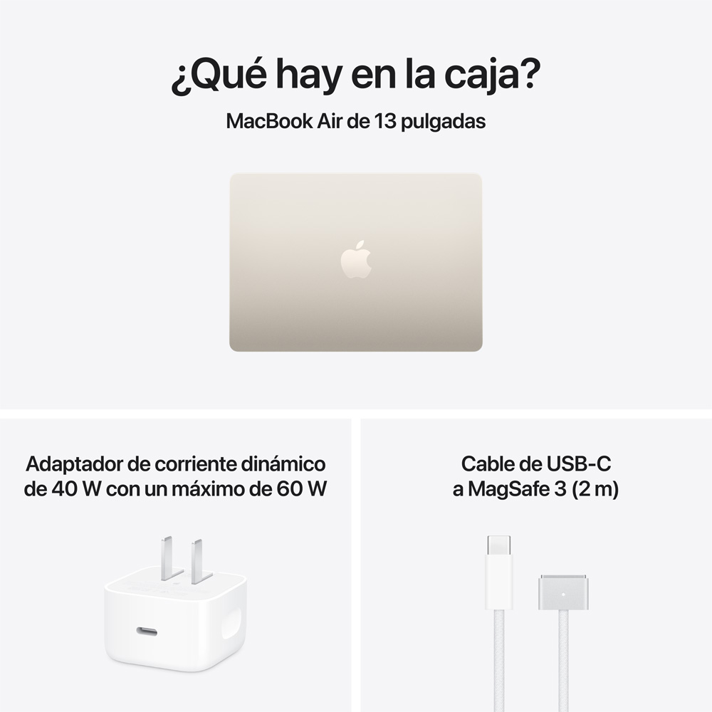 MacBook Air 13" M5 - 10 CPU, 10 GPU, 24GB, 1TB - Blanco estelar