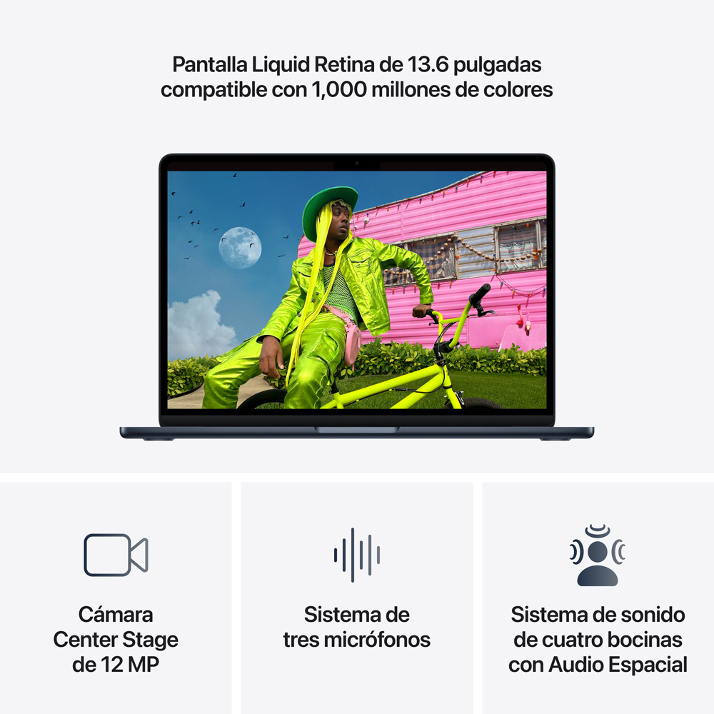 MacBook Air 13" M5 - 10 CPU, 10 GPU, 24GB, 1TB - Medianoche