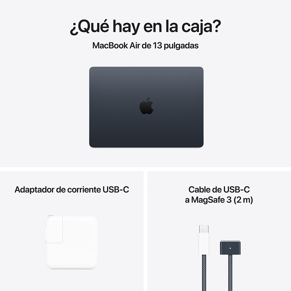 MacBook Air 13" M5 - 10 CPU, 10 GPU, 24GB, 1TB - Medianoche