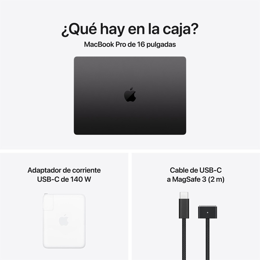 MacBook Pro 16" M5 Pro - 18 CPU, 20 GPU, 24GB, 1TB - Negro espacial