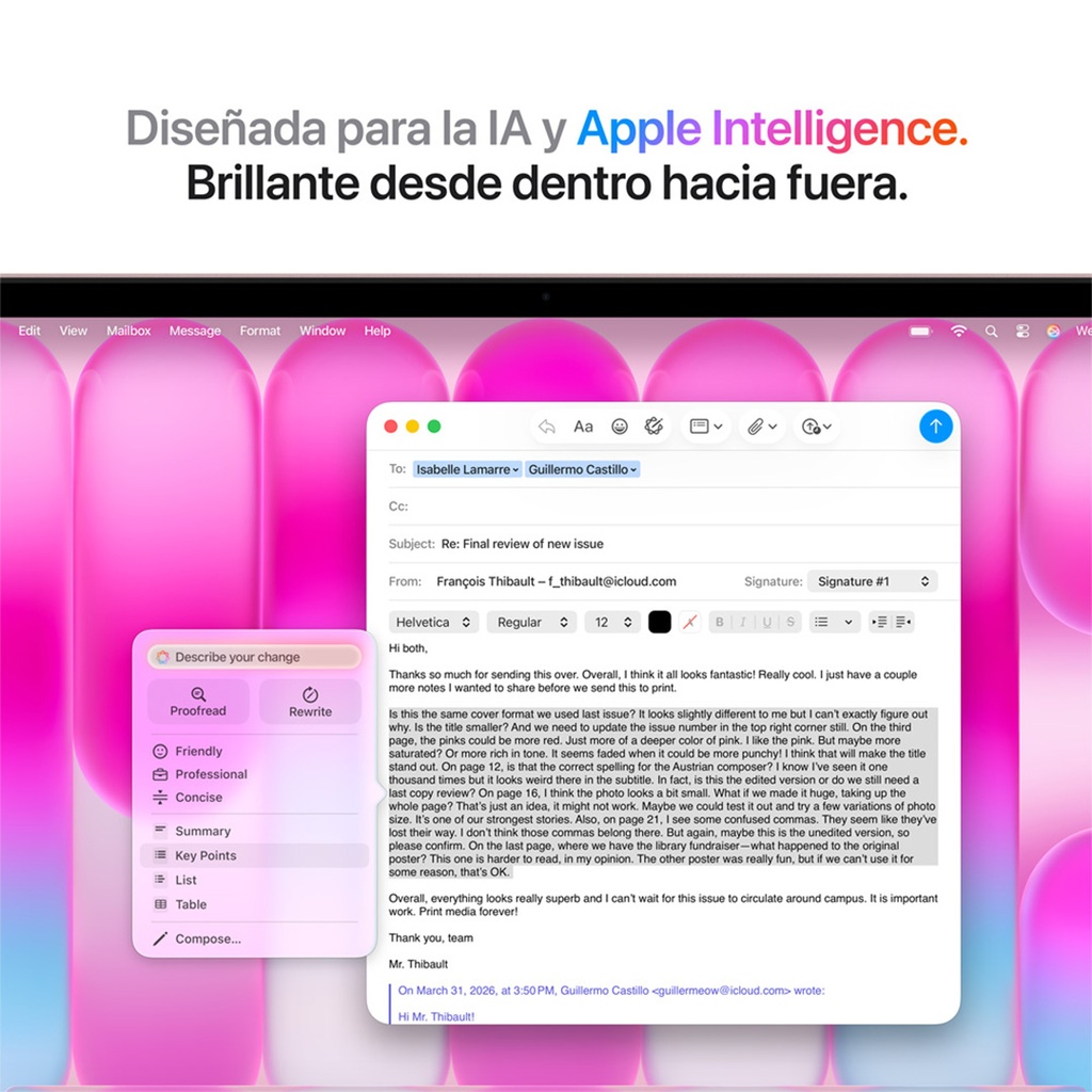 MacBook Neo 13" A18 Pro (CTO) - 6 CPU, 5 GPU, 8GB, 256 GB, Magic Keyboard - Español (España) - Rosa rubor