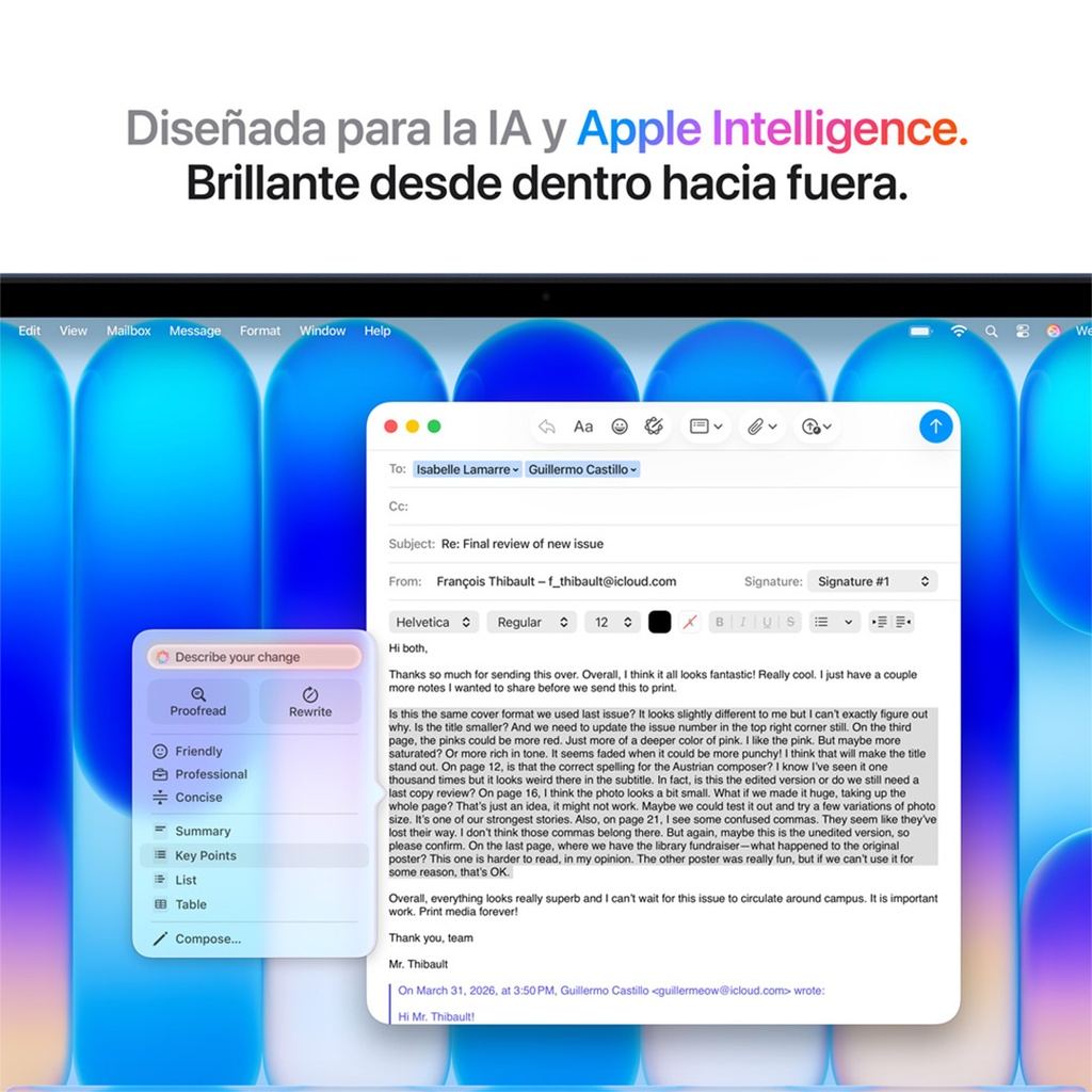 MacBook Neo 13" A18 Pro (CTO) - 6 CPU, 5 GPU, 8GB, 256 GB, Magic Keyboard - Español (España) - Índigo