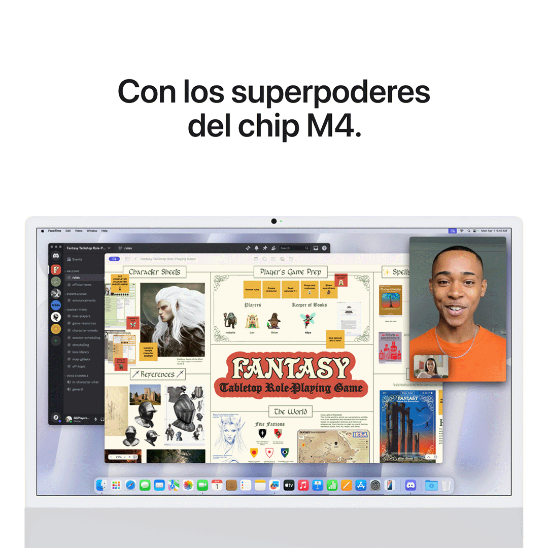 iMac 24" M4 - 10 CPU, 10 GPU, 16 GB, 256 GB - Plata