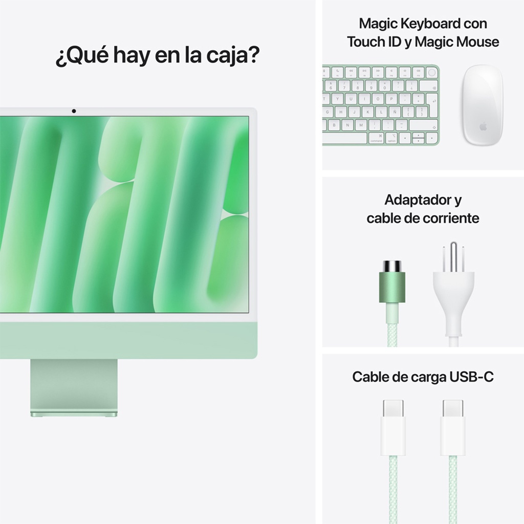 iMac 24" M4 - 10, CPU, 10 GPU, 16 GB, 256 GB - Verde