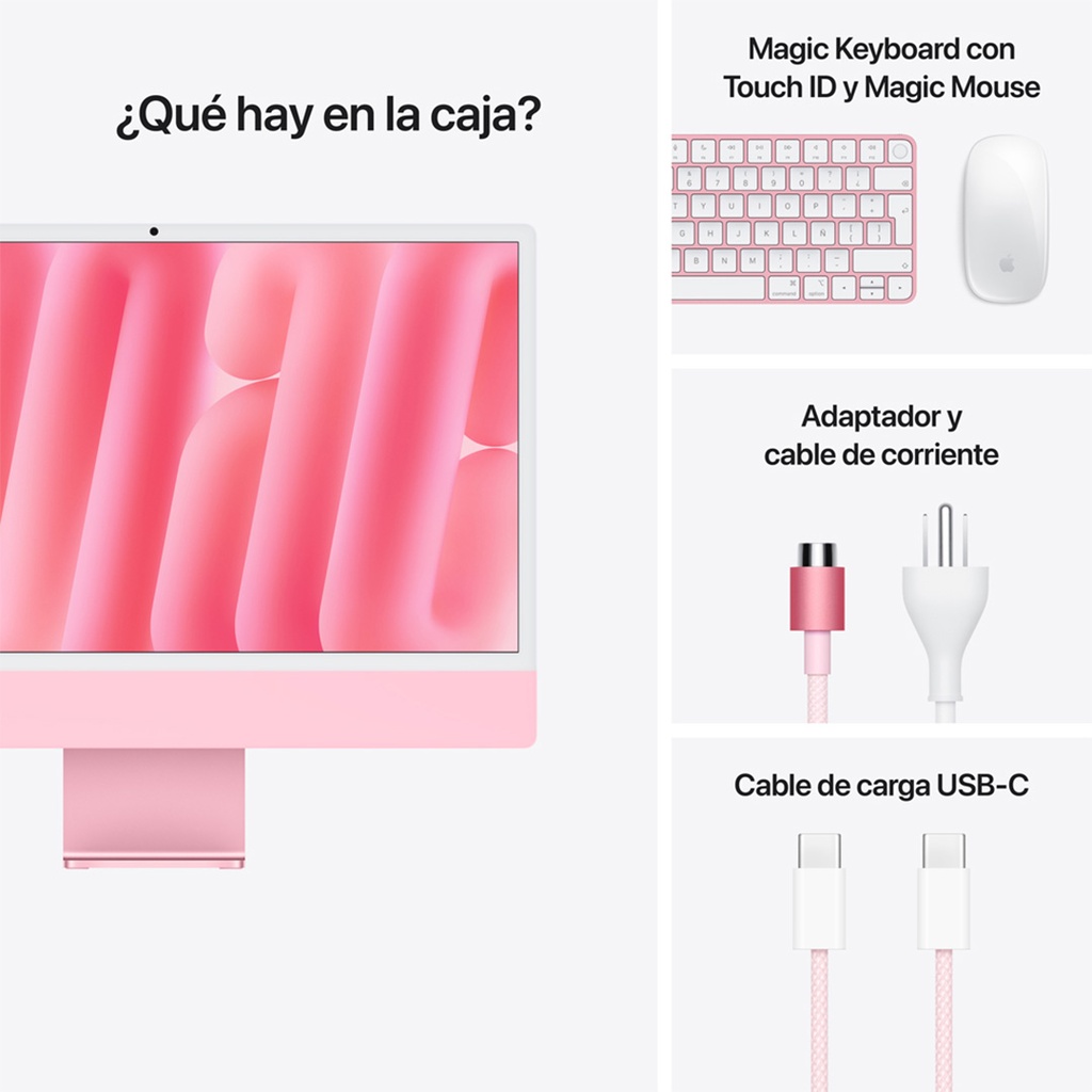 iMac 24" M4 - 10 CPU, 10 GPU, 256 GB - Rosa