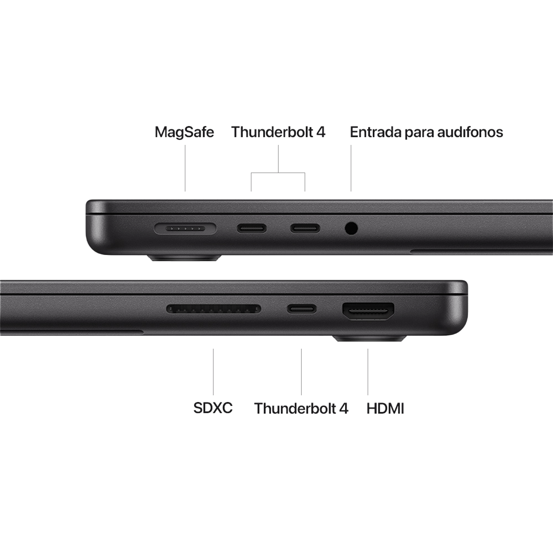 MacBook Pro 14" M4 - 10 CPU, 10 GPU, 24 GB, 1 TB - Negro Espacial