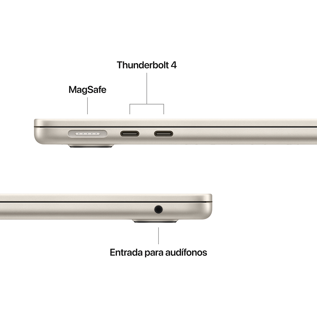 MacBook Air 13" M4 - 10 CPU, 10 GPU, 16 GB, 512 GB - Blanco Estrella