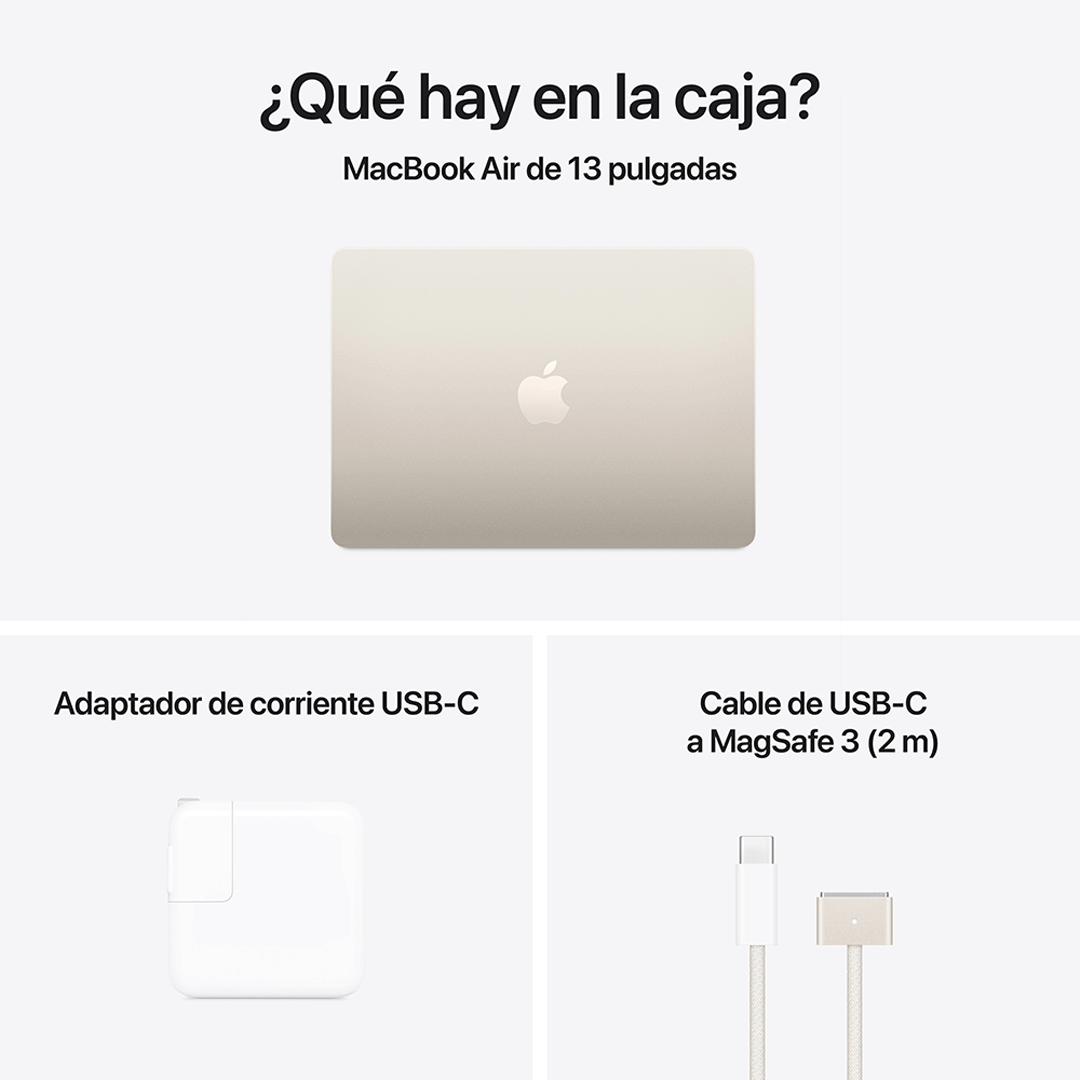 MacBook Air 13" M4 - 10 CPU, 10 GPU, 16 GB, 512 GB - Blanco Estrella
