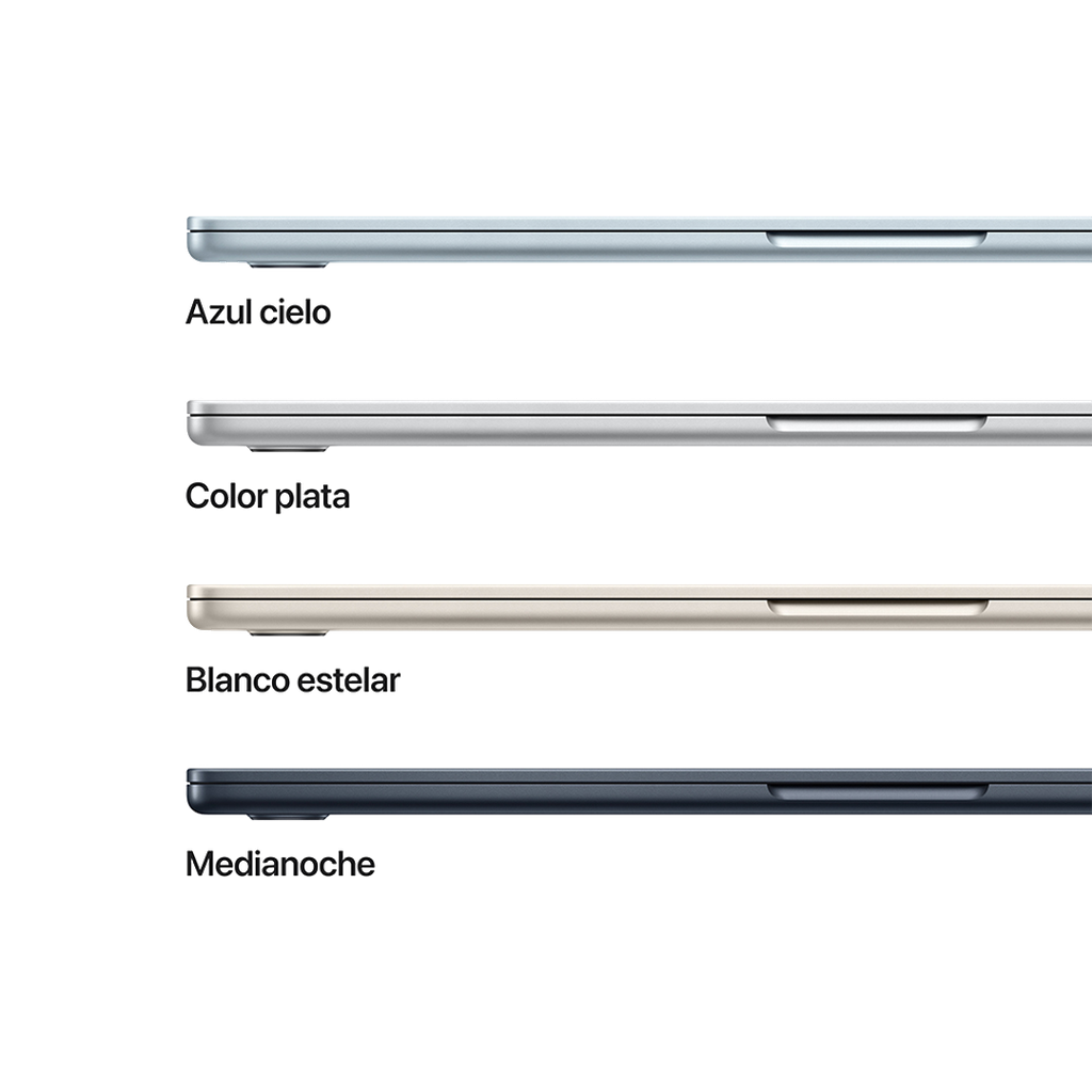 MacBook Air 15" M4 - 10 CPU, 10 GPU, 16 GB, 256 GB - Medianoche