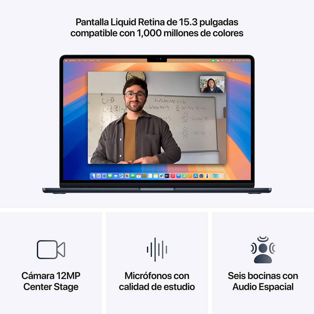 MacBook Air 15" M4 - 10 CPU, 10 GPU, 16 GB, 256 GB - Medianoche