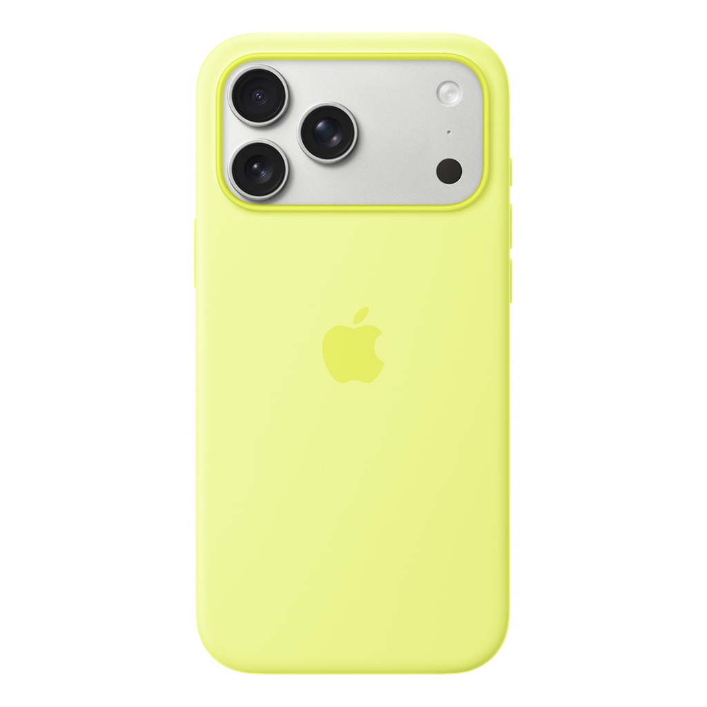 Funda de silicona con MagSafe de Apple para iPhone 17 Pro Max – Amarillo Neón