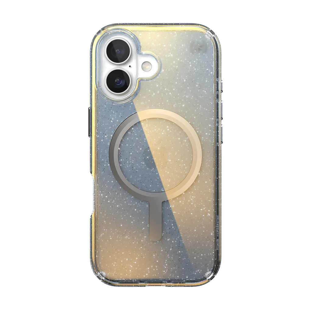Funda Presidio Lux Glitter con MagSafe de Speck para iPhone 17 - Plata metálico