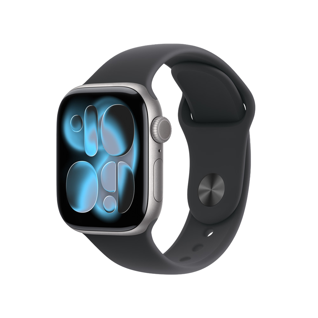 Apple Watch Series 11 (GPS) 42 mm - Caja de aluminio gris espacial - Banda deportiva negra - M/L
