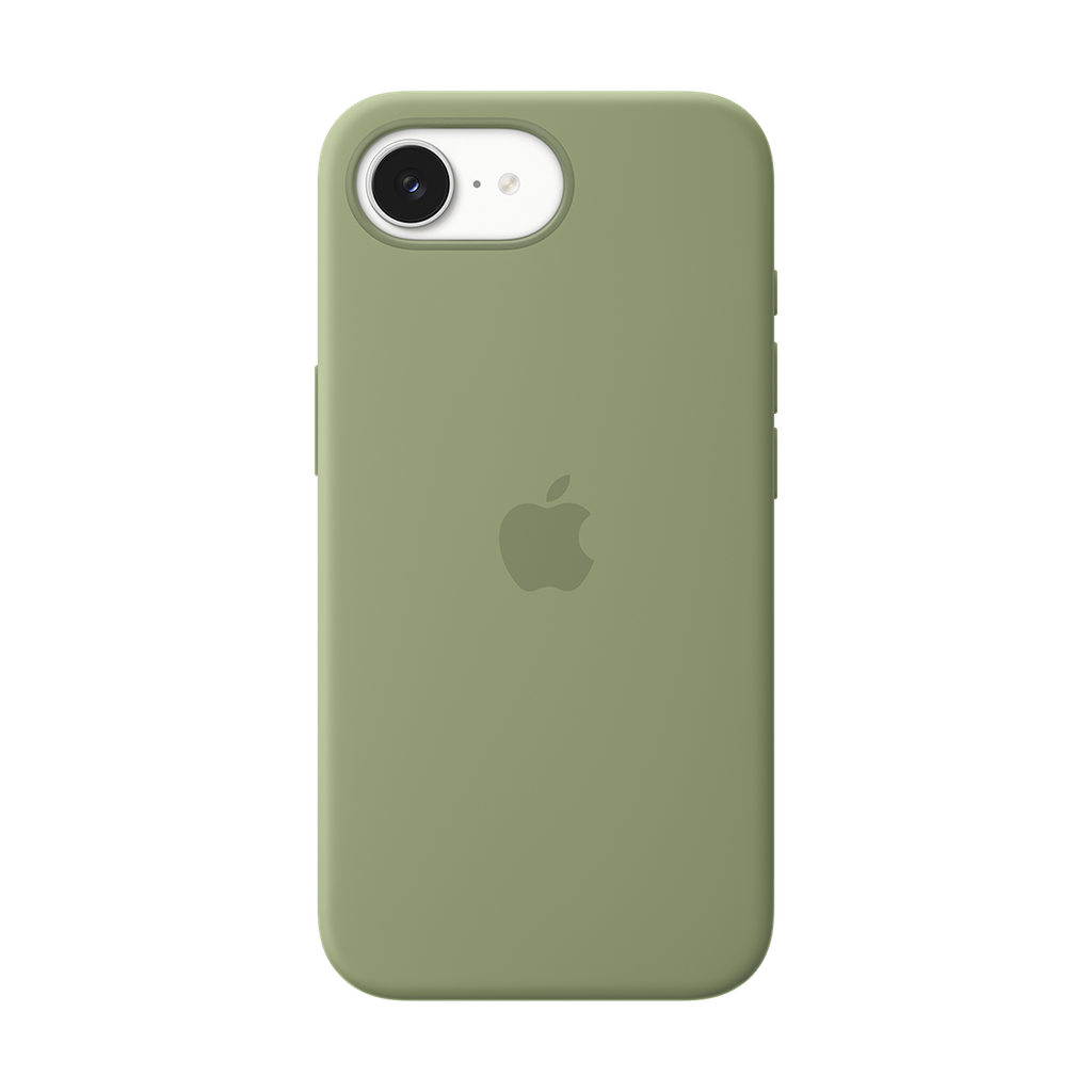 Funda de silicona con MagSafe de Apple para iPhone 17e - Musgo claro