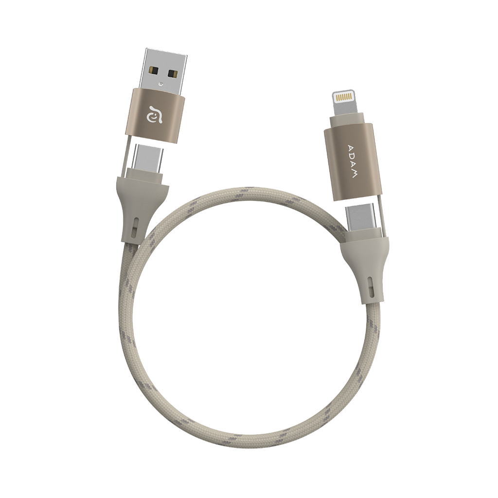 Cable de carga magnético 4-en-1 PeAk MS401 de 60 W de Adam Elements - Titanio