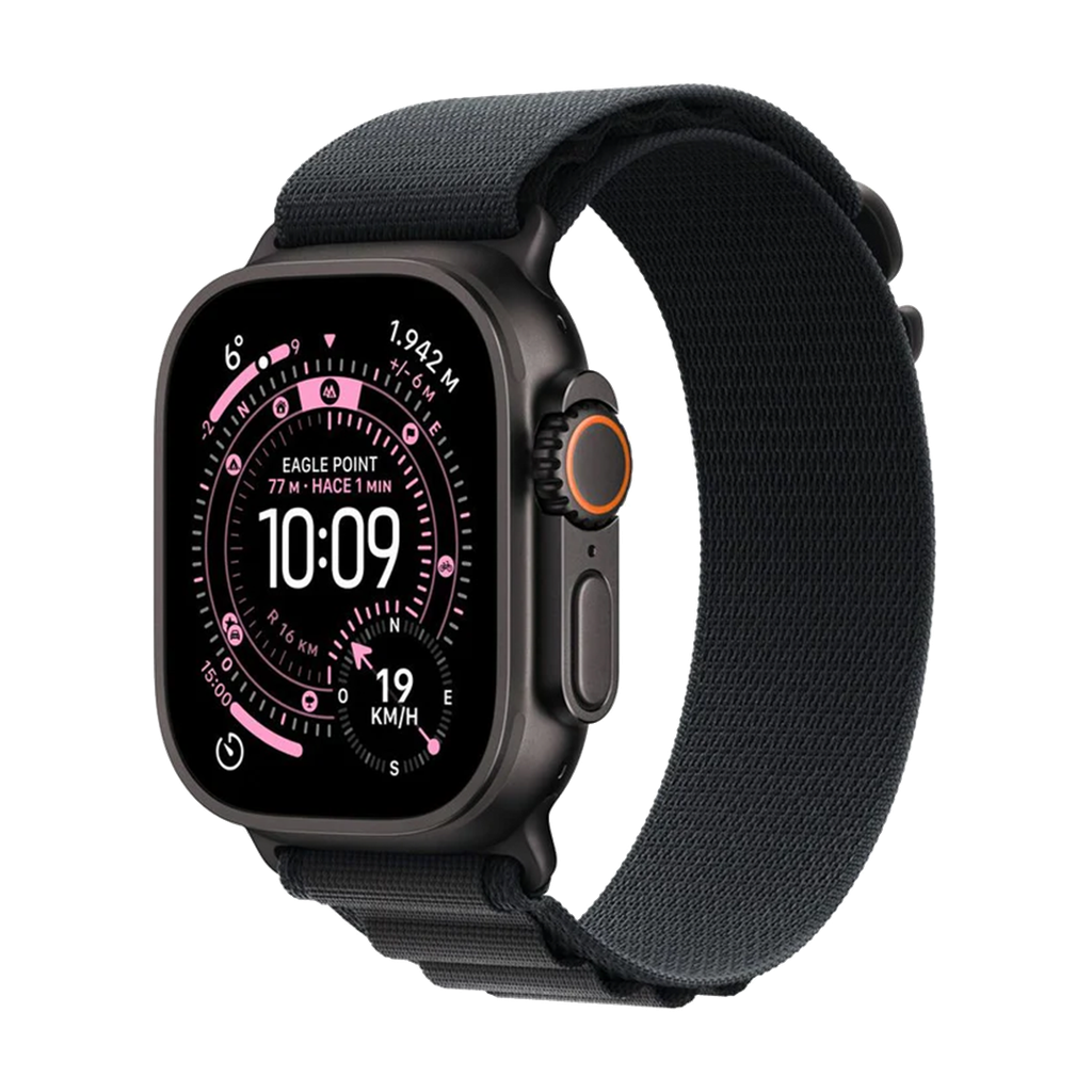Apple Watch Ultra 3 (GPS + Cellular) 49 mm - Caja de titanio negro - Banda Alpine negra - M