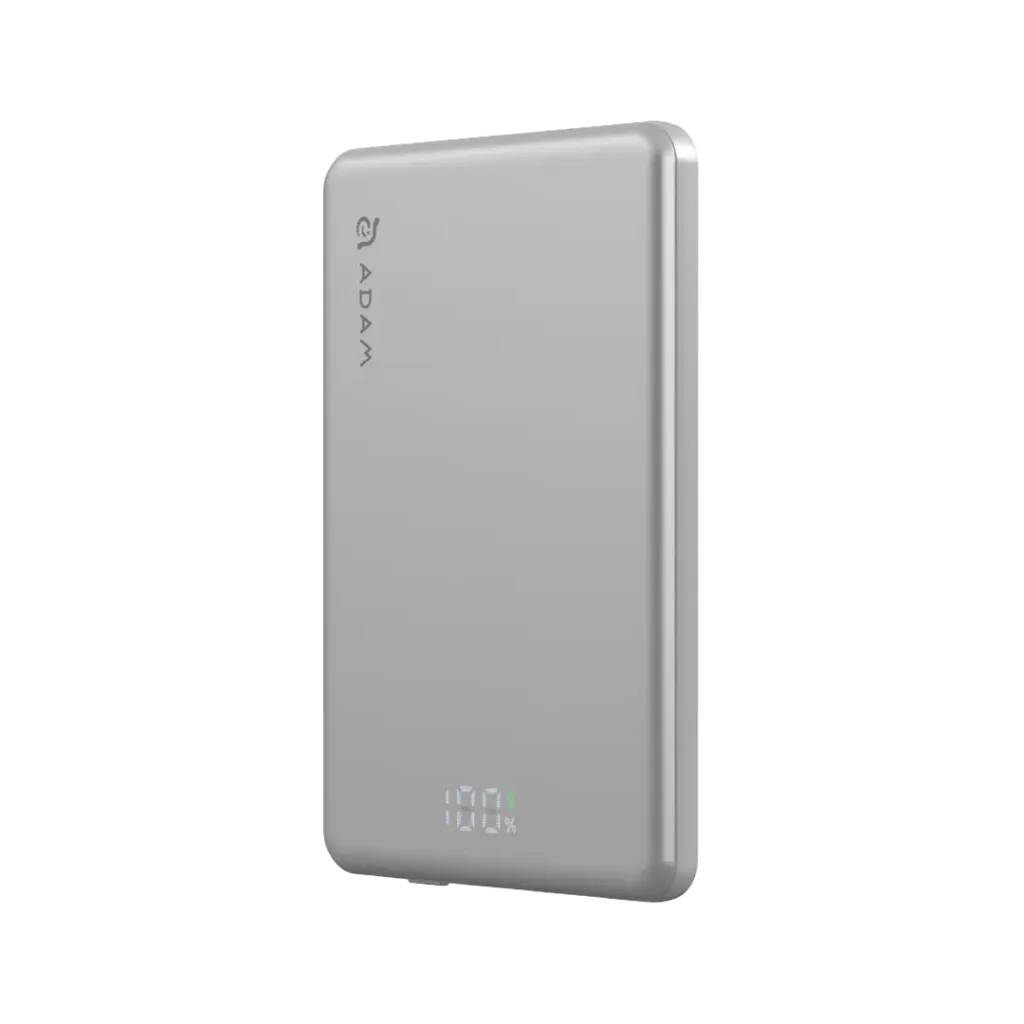 Batería externa magnética VIONTA L5 Ultradelgada de 5.000 mAh de Adam Elements - Plata