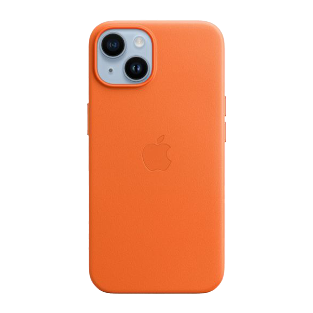 Funda de cuero con MagSafe de Apple para iPhone 14 - Naranja
