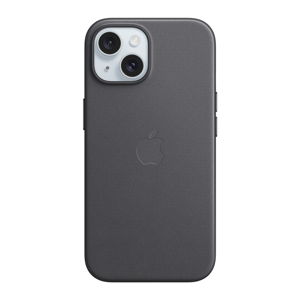 Funda de Trenzado Fino con MagSafe de Apple para iPhone 15 Plus - Negro