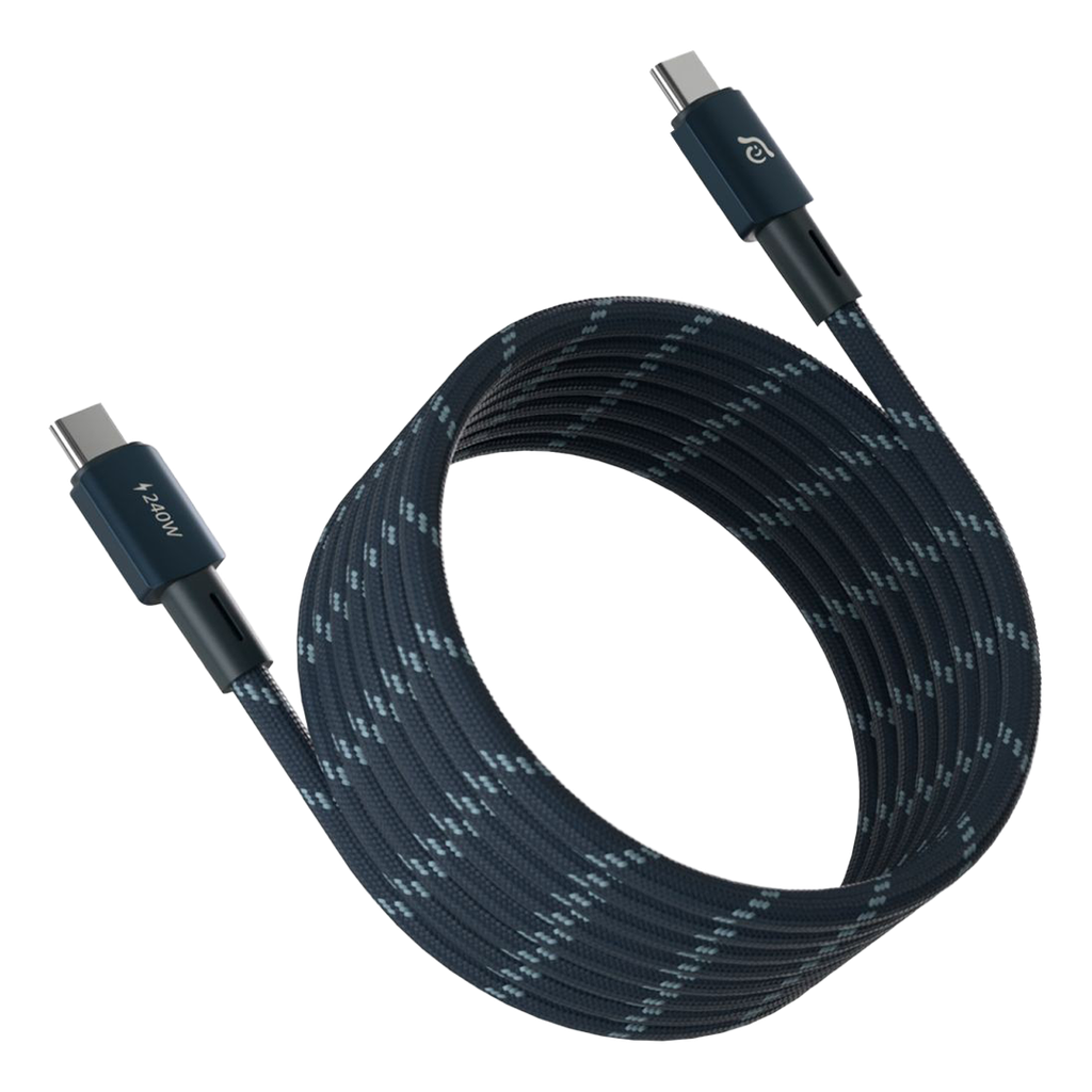 Cable de carga magnético CASA MP200 de USB-C a USB-C de 240 W (2 m) de Adam Elements - Azul