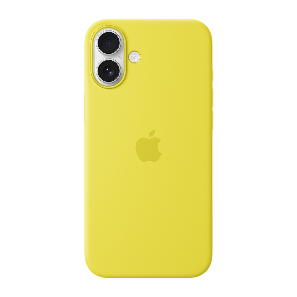 Funda de silicona con MagSafe de Apple para iPhone 16 Plus - Amarillo carambola
