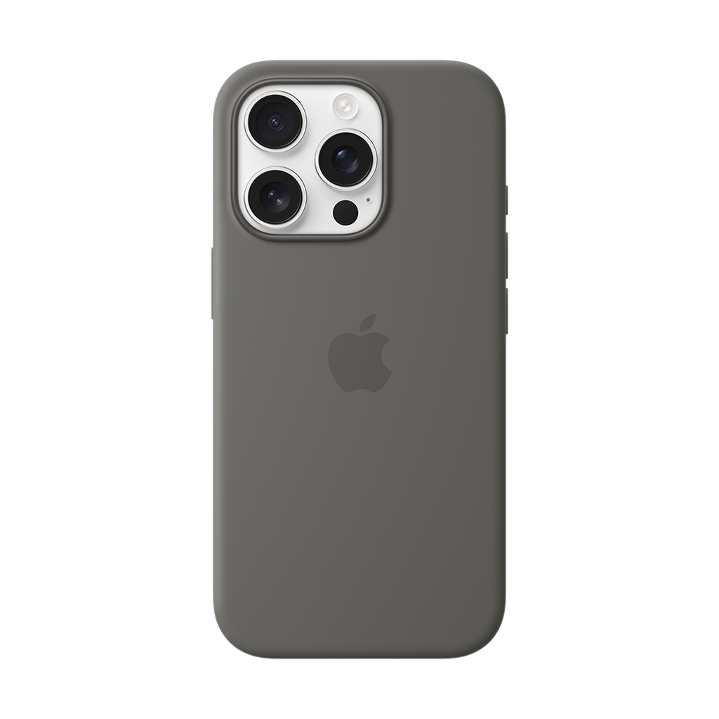Funda de silicona con MagSafe de Apple para iPhone 16 Pro - Gris Piedra