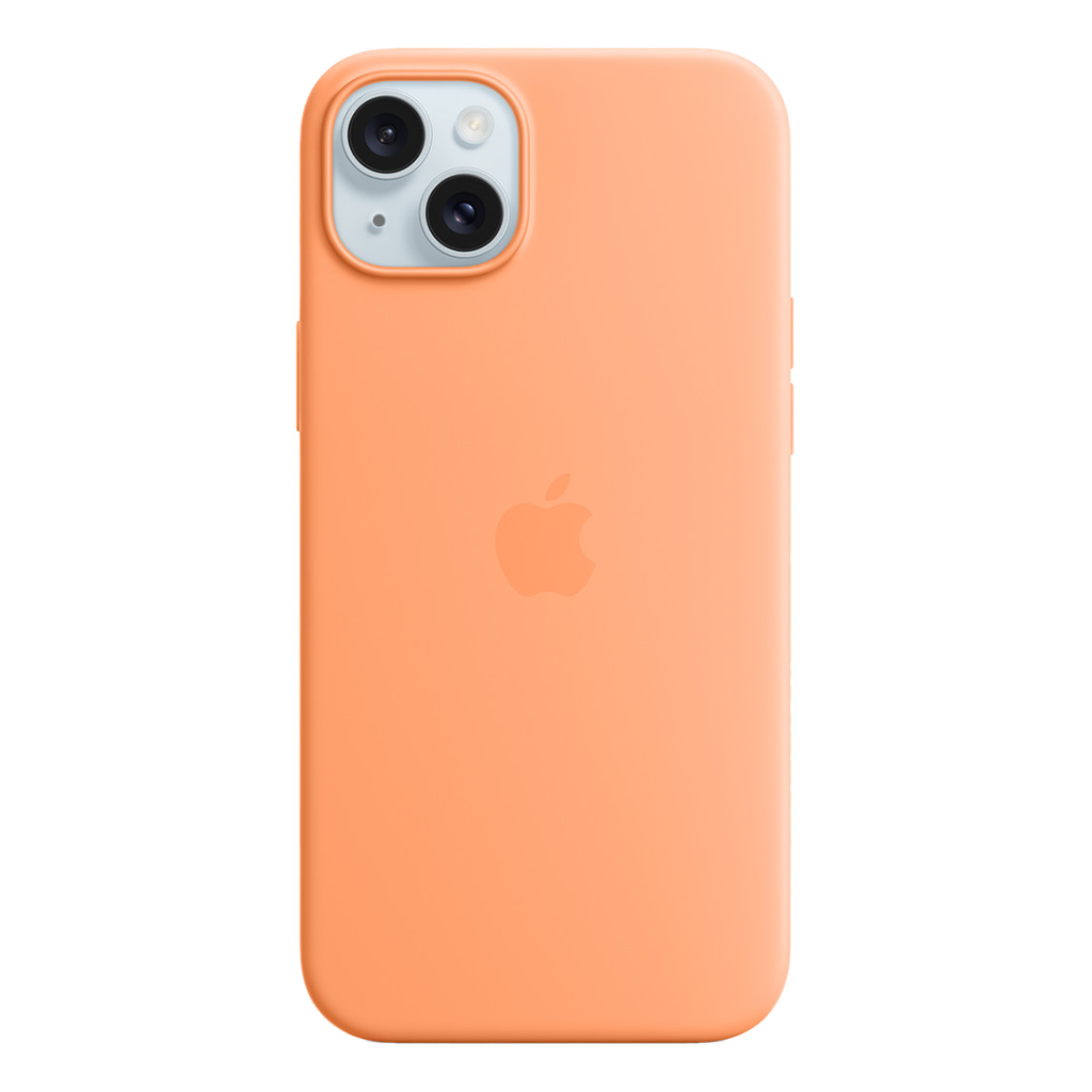 Funda de silicona con MagSafe de Apple para iPhone 15 Plus - Naranjada