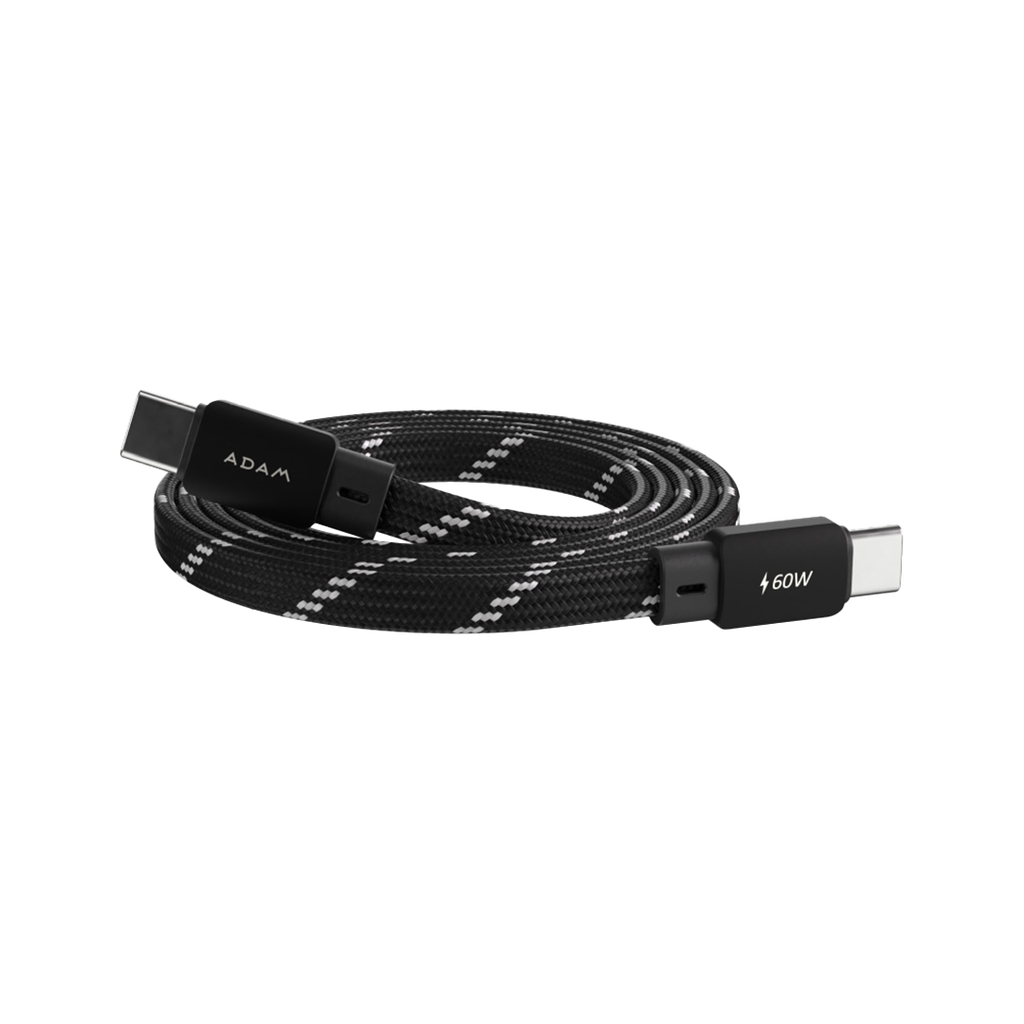 Cable de carga magnético CASA MF100 de USB-C a USB-C de 60 W (1 m) de Adam Elements - Negro