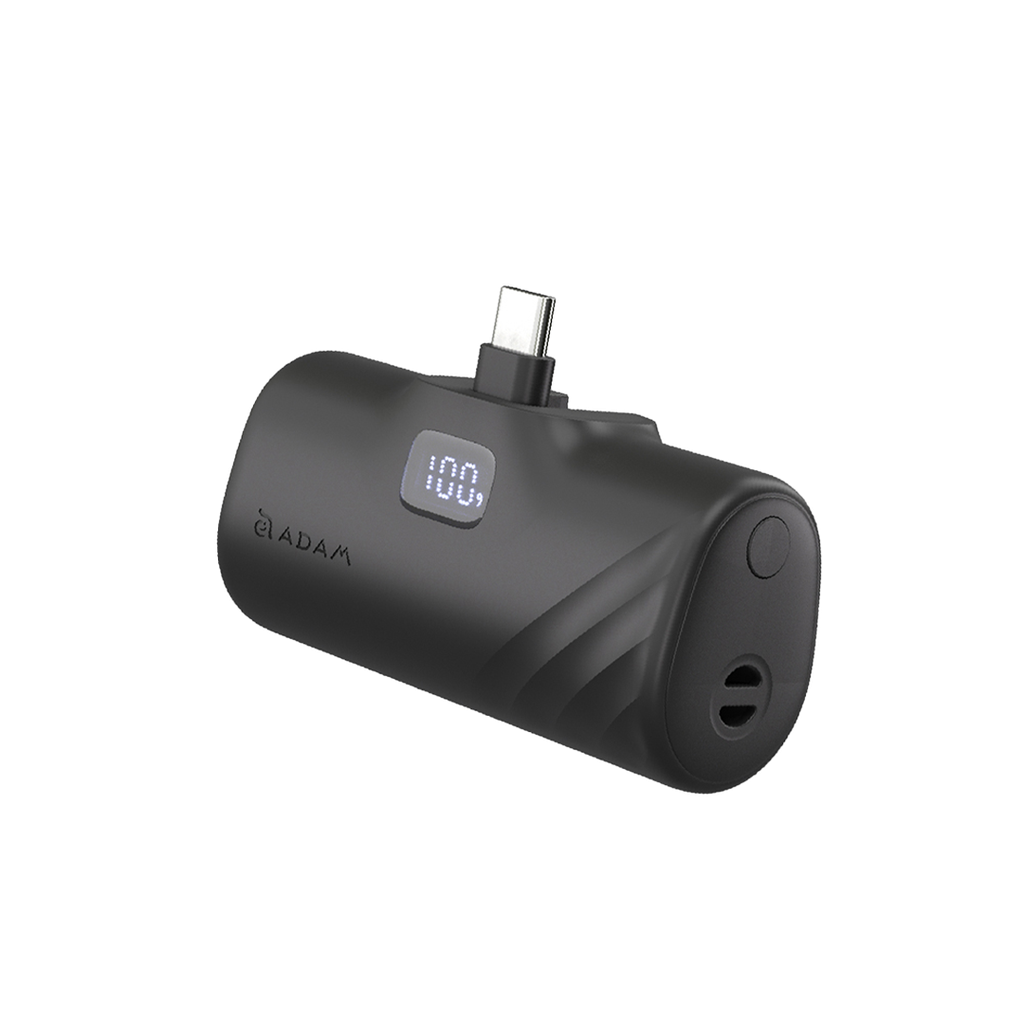 Batería externa plegable (USB-C) GRAVITY F5C de 5.000 mAh de Adam Elements - Negro