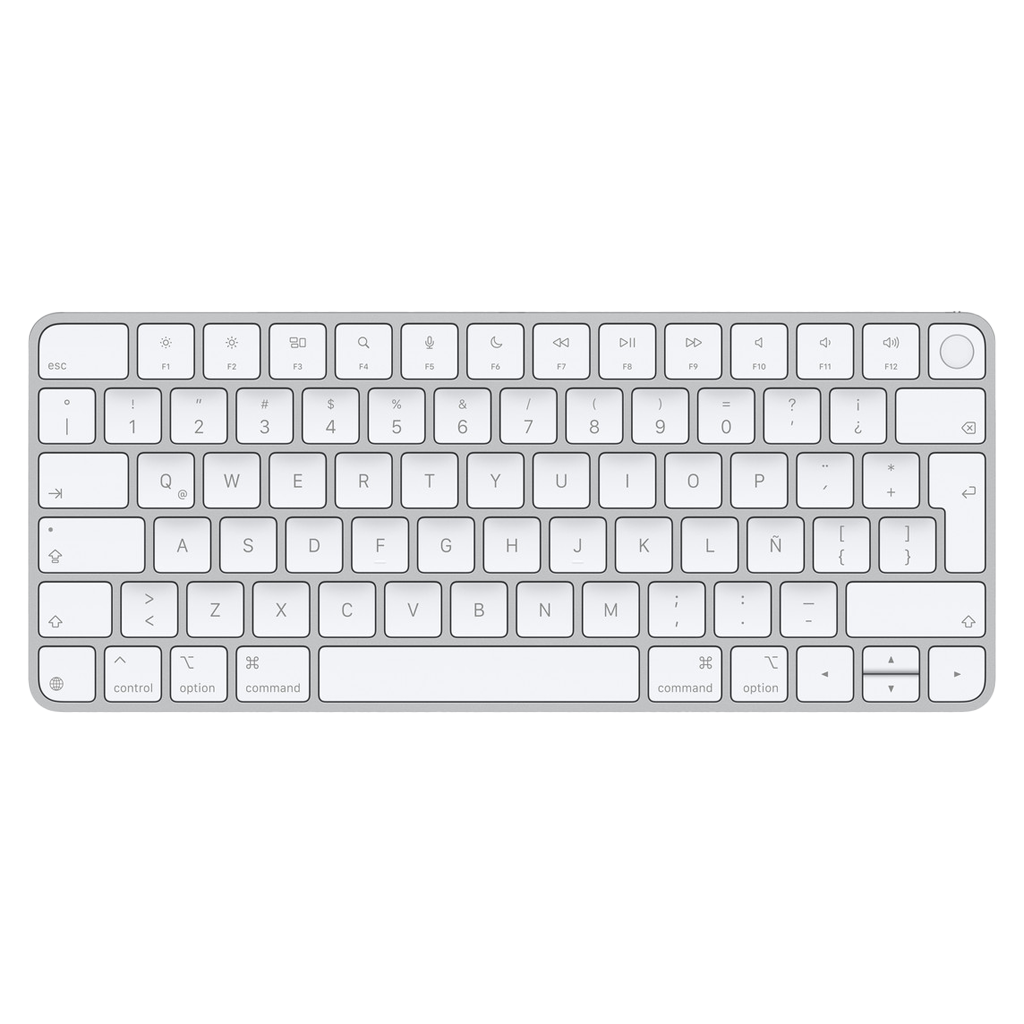 Magic Keyboard con Touch ID de Apple para modelos de Mac con chip de Apple (USB-C) - Español (América Latina) - Teclas blancas