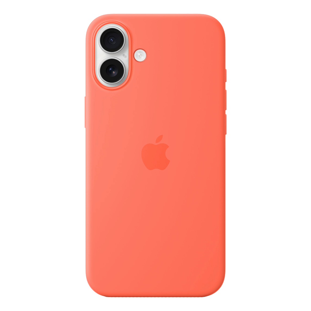 Funda de silicona con MagSafe de Apple para iPhone 16 Plus - Mandarina